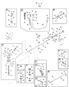 Shaft Group (866028_866034) Diagram and Parts List for 866028-SP33-W 2011 Briggs and Stratton Brush Cutter